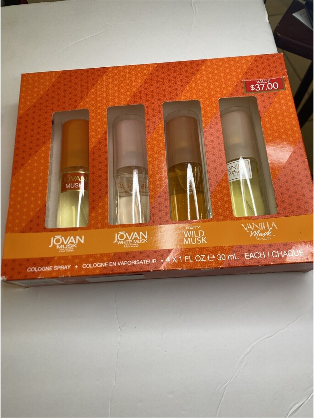 JOVAN MUSK-JOVAN WHITE-WILD MUSK-VANILLA MUSK 1Fl. Oz 30ML EACH NEW IN BOX RARE
